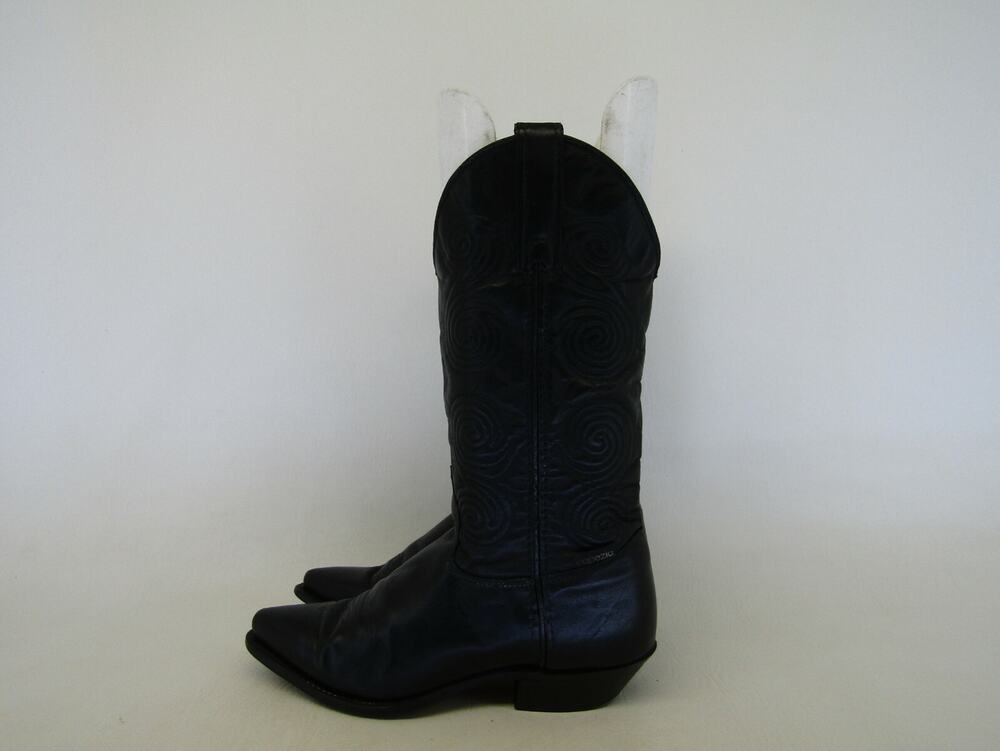 CAPEZIO Womens Size 5.5 M Black Leather Cowboy Western Boots